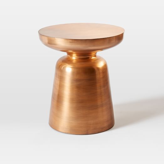 copper side table