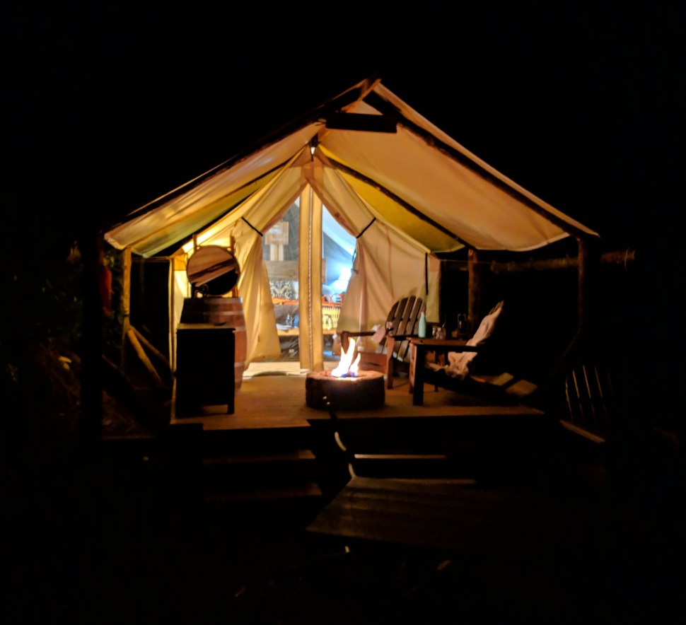 Ventana Big Sur Canyon Glampsite at Night